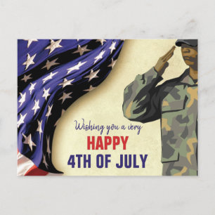 Patriottische 4 JULI Briefkaart
