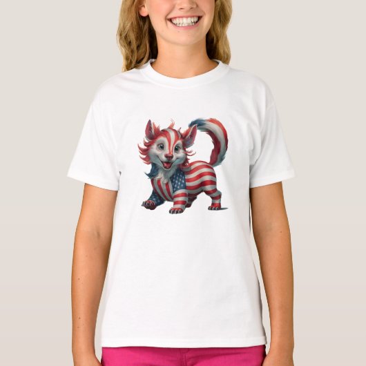 Patriottische 4 juli Cute T-shirt (Voorkant)