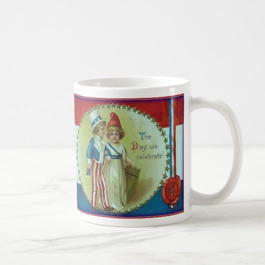 Patriottische 4 juli drankbeker koffiemok (Rechts)