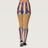 Patriottische 4 juli Fake Shorts & Sokken Leggings (Achterkant)