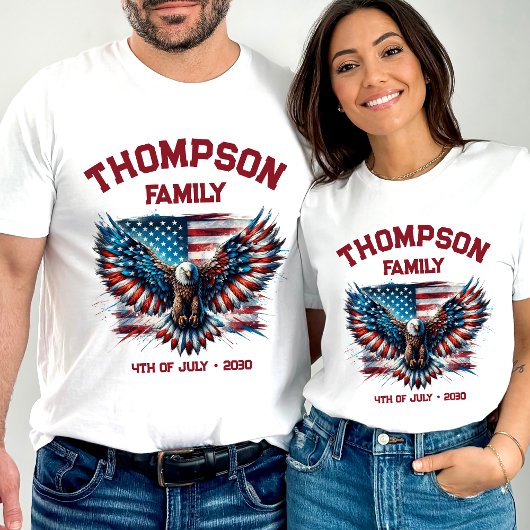 Patriottische 4 juli Familie Reünie Amerikaanse vl T-shirt