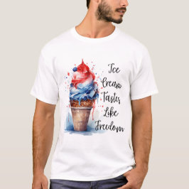 Patriottische 4 juli Ice Cream T-Shirt