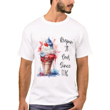 Patriottische 4 juli Ice Cream T-Shirt