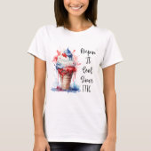 Patriottische 4 juli Ice Cream T-Shirt (Voorkant)