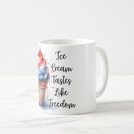 Patriottische 4 juli Ice Cream T-Shirt Koffiemok (Voorkant rechts)