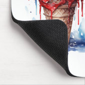 Patriottische 4 juli Ice Cream T-Shirt Muismat (Hoek)