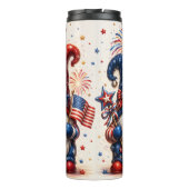 Patriottische 4 juli kabouter Amerikaanse vlag Thermosbeker (Achterkant)