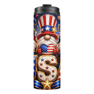Patriottische 4 juli kabouter USA Thermosbeker