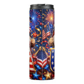 Patriottische 4 juli kabouter USA Thermosbeker (Achterkant)