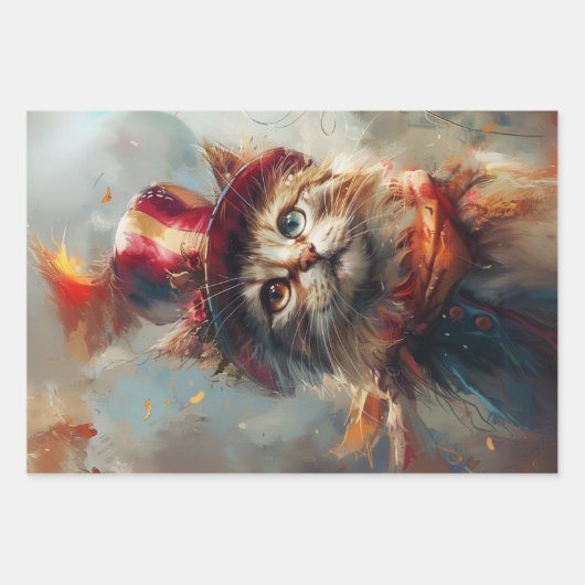 Patriottische 4 juli Katten Decoupage Inpakpapier Vel (Voorkant 3)