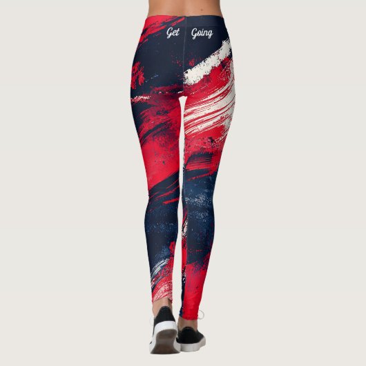 Patriottische 4 juli leggings (Achterkant)