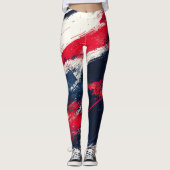 Patriottische 4 juli leggings (Voorkant)