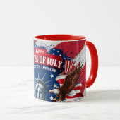 Patriottische 4 juli mok USA Onafhankelijkheidsdag (Voorkant rechts)