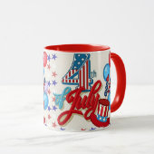 Patriottische 4 juli mok USA Onafhankelijkheidsdag (Voorkant rechts)