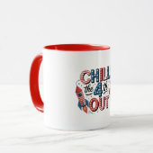 Patriottische 4 juli mok voor koffie (Voorkant links)
