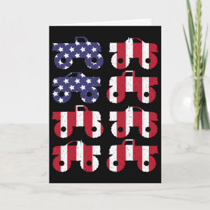 Patriottische 4 juli monstertruck VS Amerikaanse v Kaart