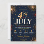 Patriottische 4 juli Onafhankelijkheidsdag Kaart (Voorkant)