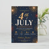 Patriottische 4 juli Onafhankelijkheidsdag Kaart (Staand voorkant)