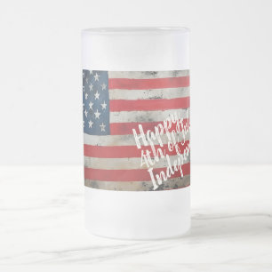 Patriottische 4 juli Onafhankelijkheidsdag Kunst Matglas Bierpul