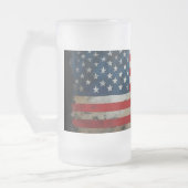 Patriottische 4 juli Onafhankelijkheidsdag Kunst Matglas Bierpul (Links)