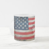 Patriottische 4 juli Onafhankelijkheidsdag Kunst Matglas Koffiemok (Voorkant links)