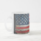 Patriottische 4 juli Onafhankelijkheidsdag Kunst Matglas Koffiemok (Links)