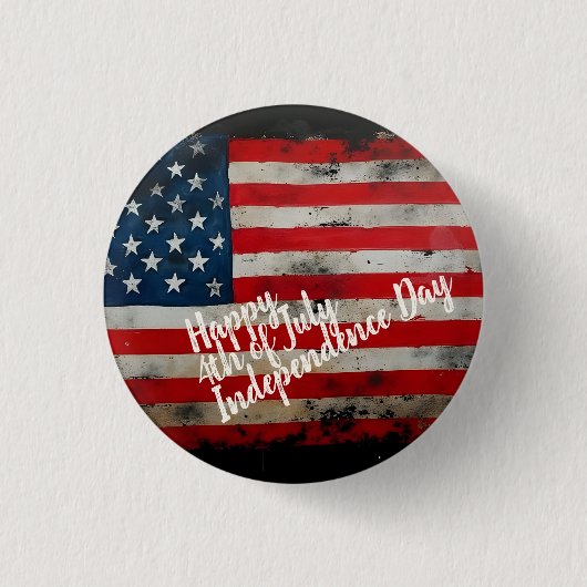 Patriottische 4 juli Onafhankelijkheidsdag Kunst Ronde Button 3,2 Cm (Voorkant)