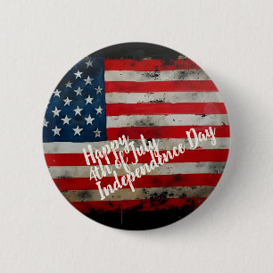 Patriottische 4 juli Onafhankelijkheidsdag Kunst Ronde Button 5,7 Cm