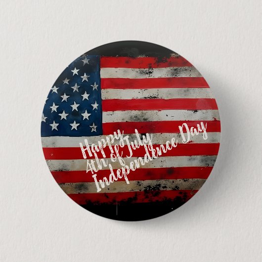 Patriottische 4 juli Onafhankelijkheidsdag Kunst Ronde Button 5,7 Cm (Voorkant)