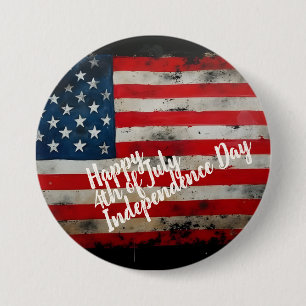Patriottische 4 juli Onafhankelijkheidsdag Kunst Ronde Button 7,6 Cm