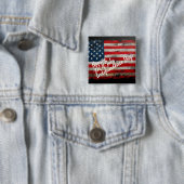 Patriottische 4 juli Onafhankelijkheidsdag Kunst Vierkante Button 5,1 Cm (In situ)