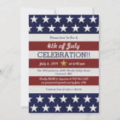 Patriottische 4 juli Party Amerikaanse vlag Kaart (Voorkant)