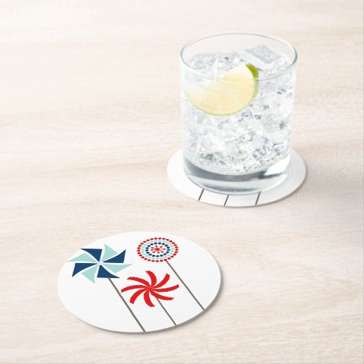 Patriottische 4 juli Pinwheel Onderzetter (Insitu)