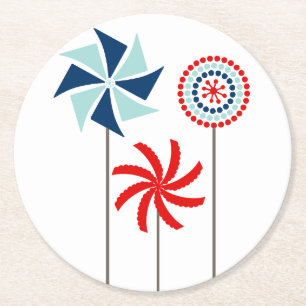 Patriottische 4 juli Pinwheel Onderzetter