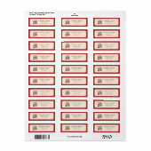 Patriottische 4 juli Rood Wit Blauw 250 Terugkeer Etiket (Full Sheet)