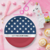 Patriottische 4 juli sterren en strepen papieren bordje (Feest)