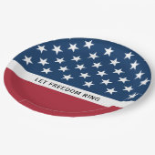 Patriottische 4 juli sterren en strepen papieren bordje (Gekanteld)