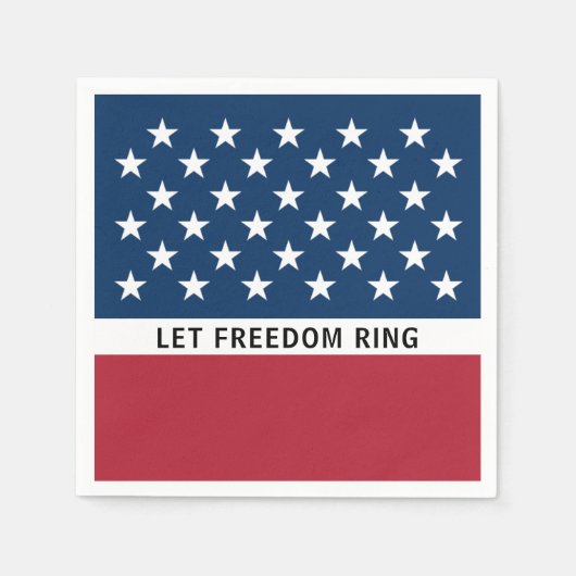 Patriottische 4 juli sterren en strepen servet (Voorkant)