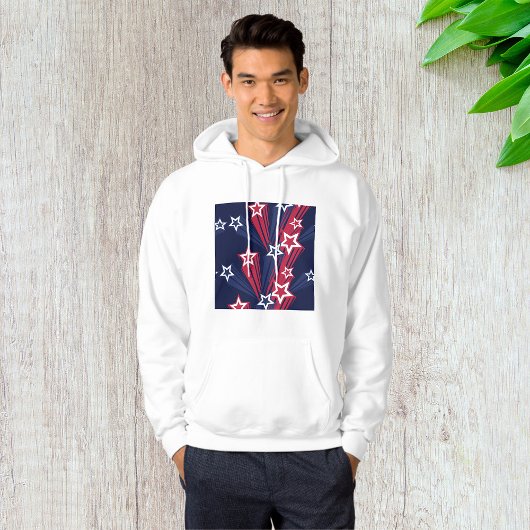 Patriottische 4 juli sterren rood wit en blauw hoodie