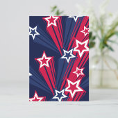 Patriottische 4 juli sterren rood wit en blauw kaart