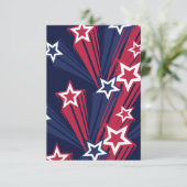 Patriottische 4 juli sterren rood wit en blauw kaart (Staand voorkant)