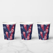 Patriottische 4 juli sterren rood wit en blauw papieren bekers