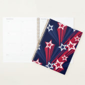 Patriottische 4 juli sterren rood wit en blauw planner (Display)