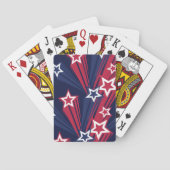 Patriottische 4 juli sterren rood wit en blauw pokerkaarten (Achterkant)