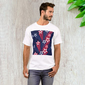 Patriottische 4 juli sterren rood wit en blauw t-shirt