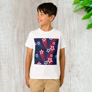 Patriottische 4 juli sterren rood wit en blauw t-shirt