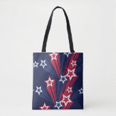 Patriottische 4 juli sterren rood wit en blauw tote bag