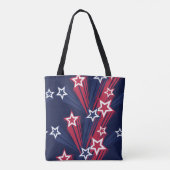 Patriottische 4 juli sterren rood wit en blauw tote bag (Achterkant)