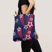 Patriottische 4 juli sterren rood wit en blauw tote bag
