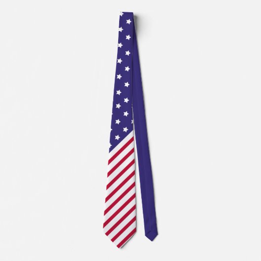 Patriottische 4 juli US Flag Stars and Stripes Stropdas (Voorkant)